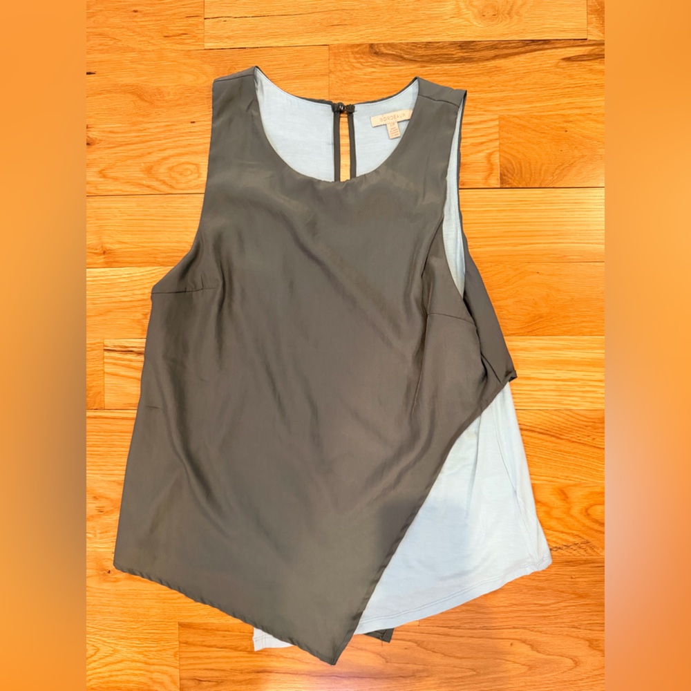 Bordeaux Moss Aqua Sleeveless Blouse